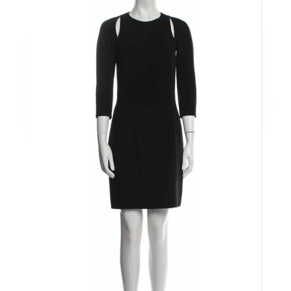 MICHAEL Michael Kors Black 3/4 Sleeve Cut-Out Shoulder Mini Shift Dress Size 12